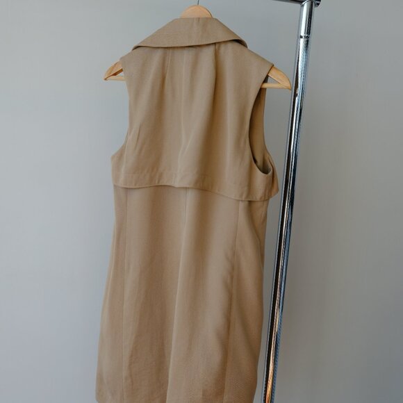 Aritzia Babaton Mckinley Long Trench Vest (Tan) - Picture 3 of 4